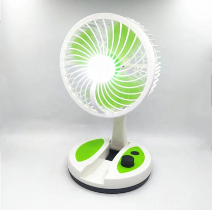 Rechargeable foldable desk fan