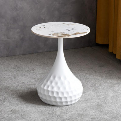 Marble and Steel Side Stool