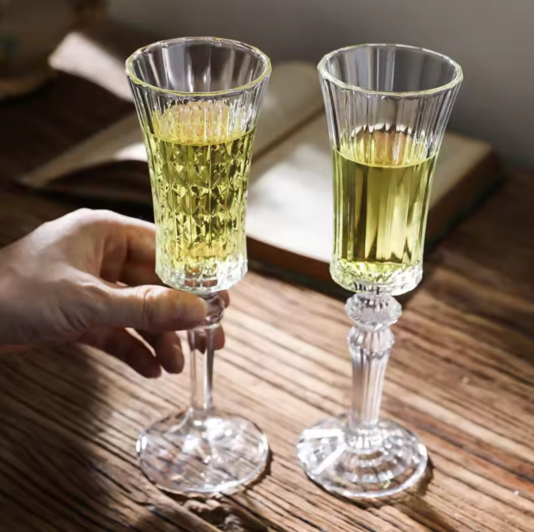 6pc Vintage champagne glass set