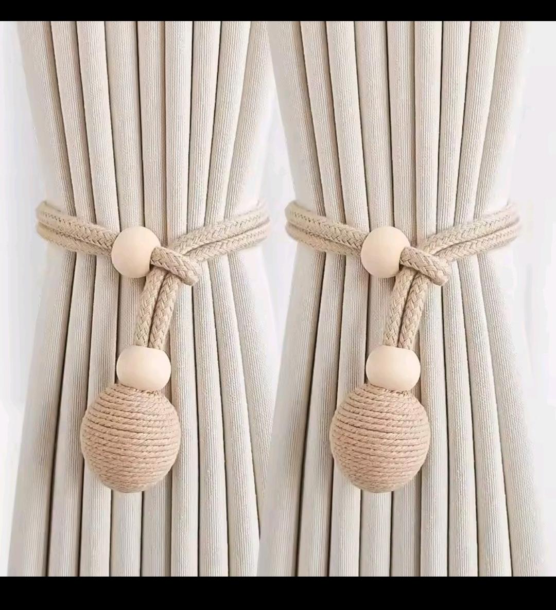2pcs  Cotton Rope Curtain Tiebacks