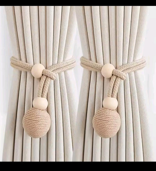 2pcs  Cotton Rope Curtain Tiebacks