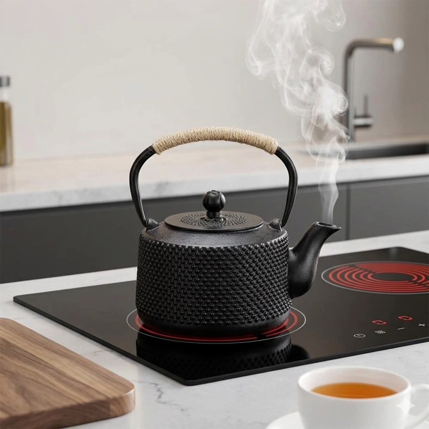 2.5L Cast Iron Teapot with Infuser Strainer