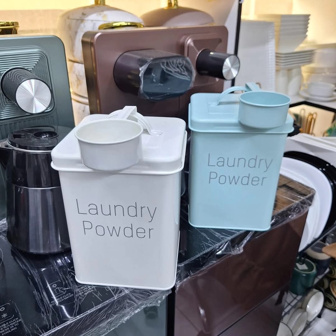 Laundry powder tin