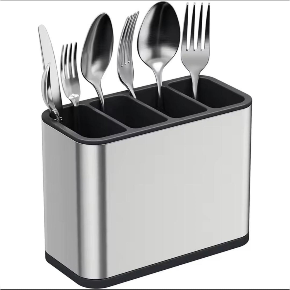 4 Compartment Stainless Steel Cutlery Organizer