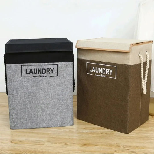 Laundry hamper with lids