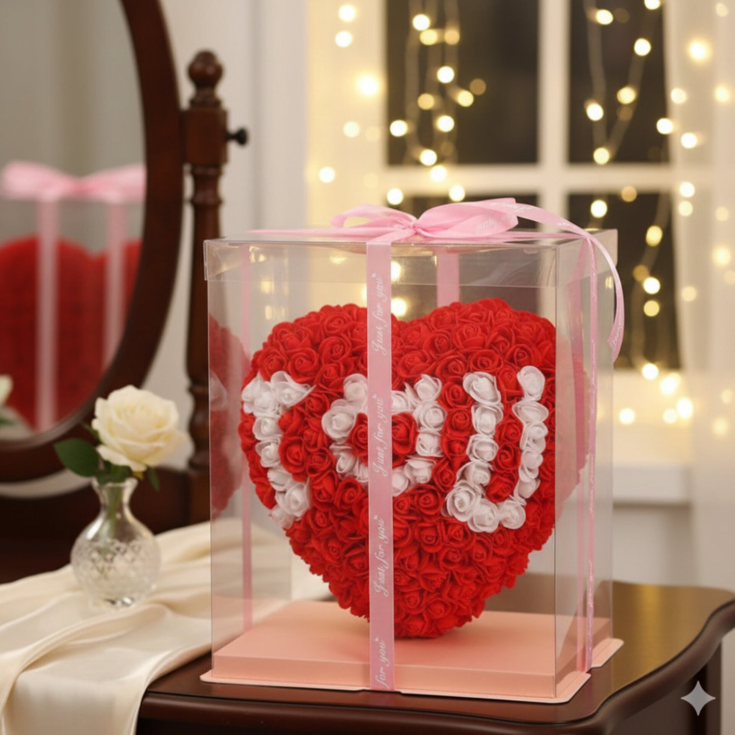 25cm Heart Roses Artificial Flower Decoration