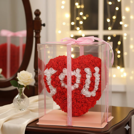 25cm Heart Roses Artificial Flower Decoration