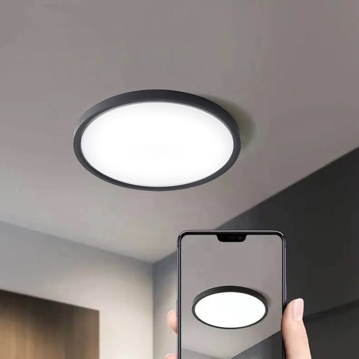 Ceiling Light LED Round Slim 40 W Sleek Black Finish  CL A400 BK TC