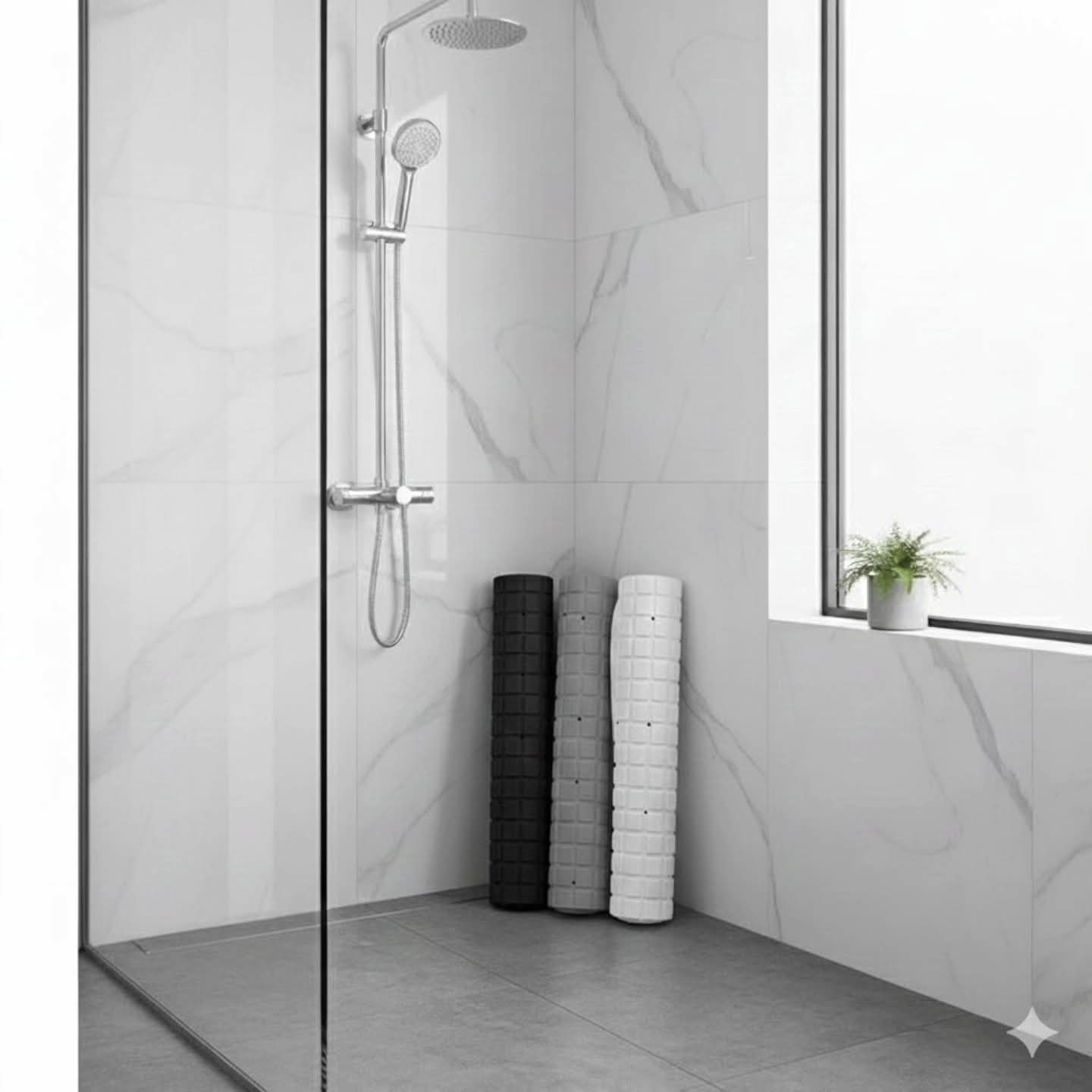 Anti slip Bathroom Plaid Mat