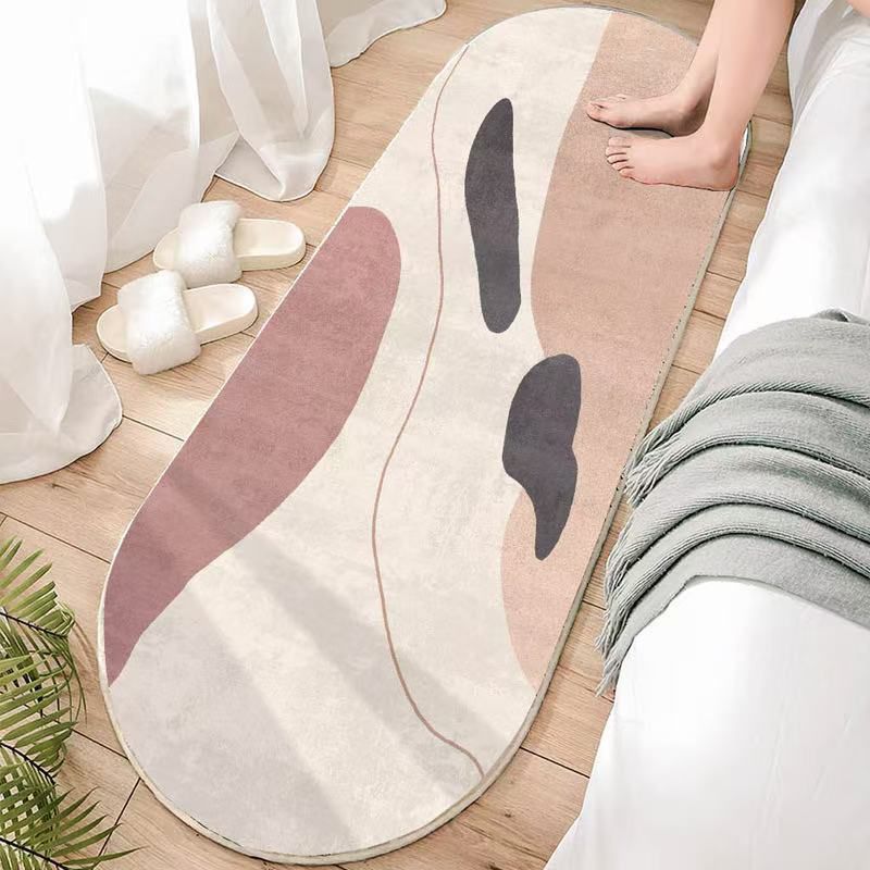Soft Plush Oval Bedside Runner Rug