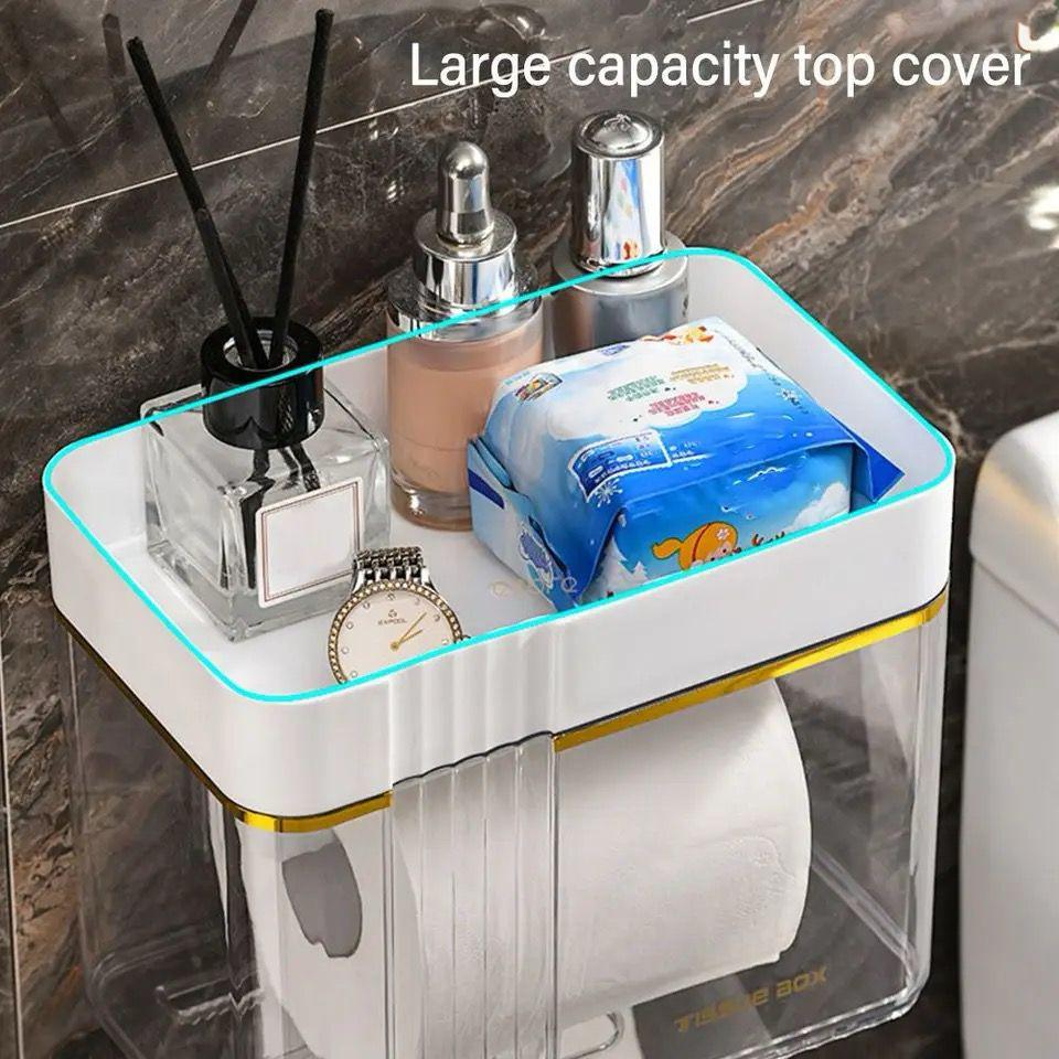 Gold plated wall mounted tissue box