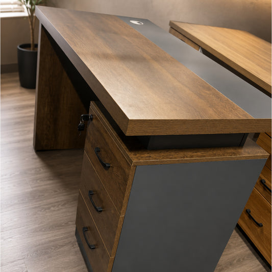 Office Reception Desk with Lockable Drawers