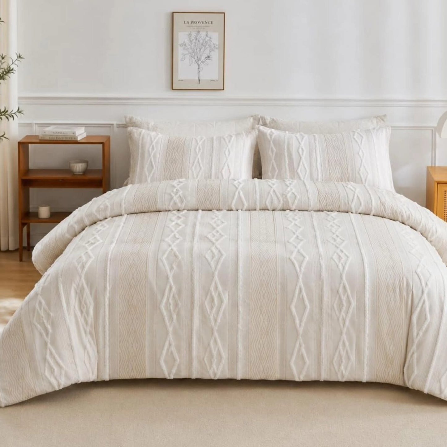Extra Large Textured Duvet Cover Set