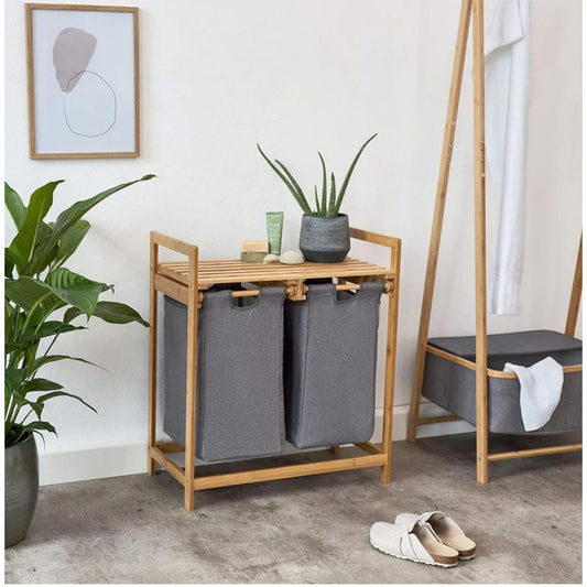 Bamboo laundry basket