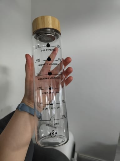 1L glass juice water bottle