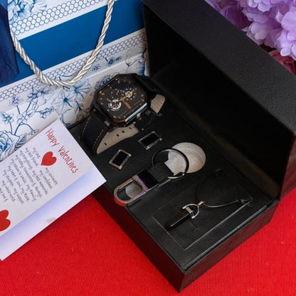 Men's Valentine Accessory Gift Set with Watch and Jewelry