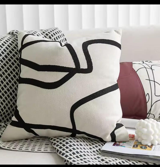 Printed throw pillow covers