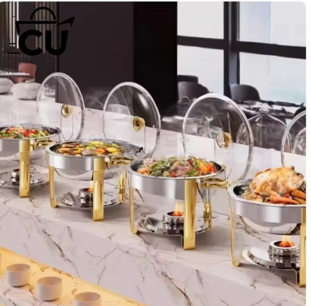 5L Round Stainless Chaffing Dishes Food Warmers