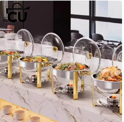 5L Round Stainless Chaffing Dishes Food Warmers