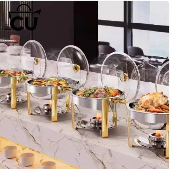 5L Round Stainless Chaffing Dishes Food Warmers