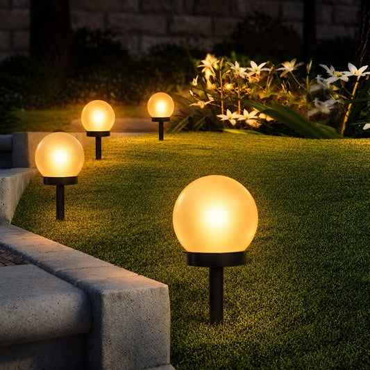 6Pcs Outdoor Ball Solar Garden Lights Gha