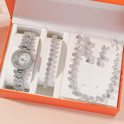 4 Pcs  Ladies Watch and Jewelry Gift Set