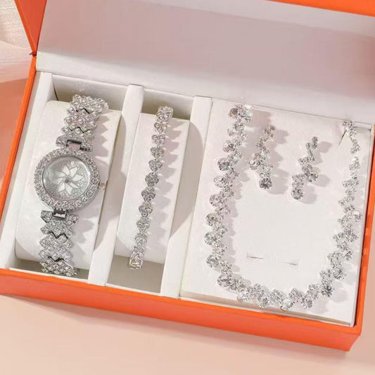 4 Pcs  Ladies Watch and Jewelry Gift Set