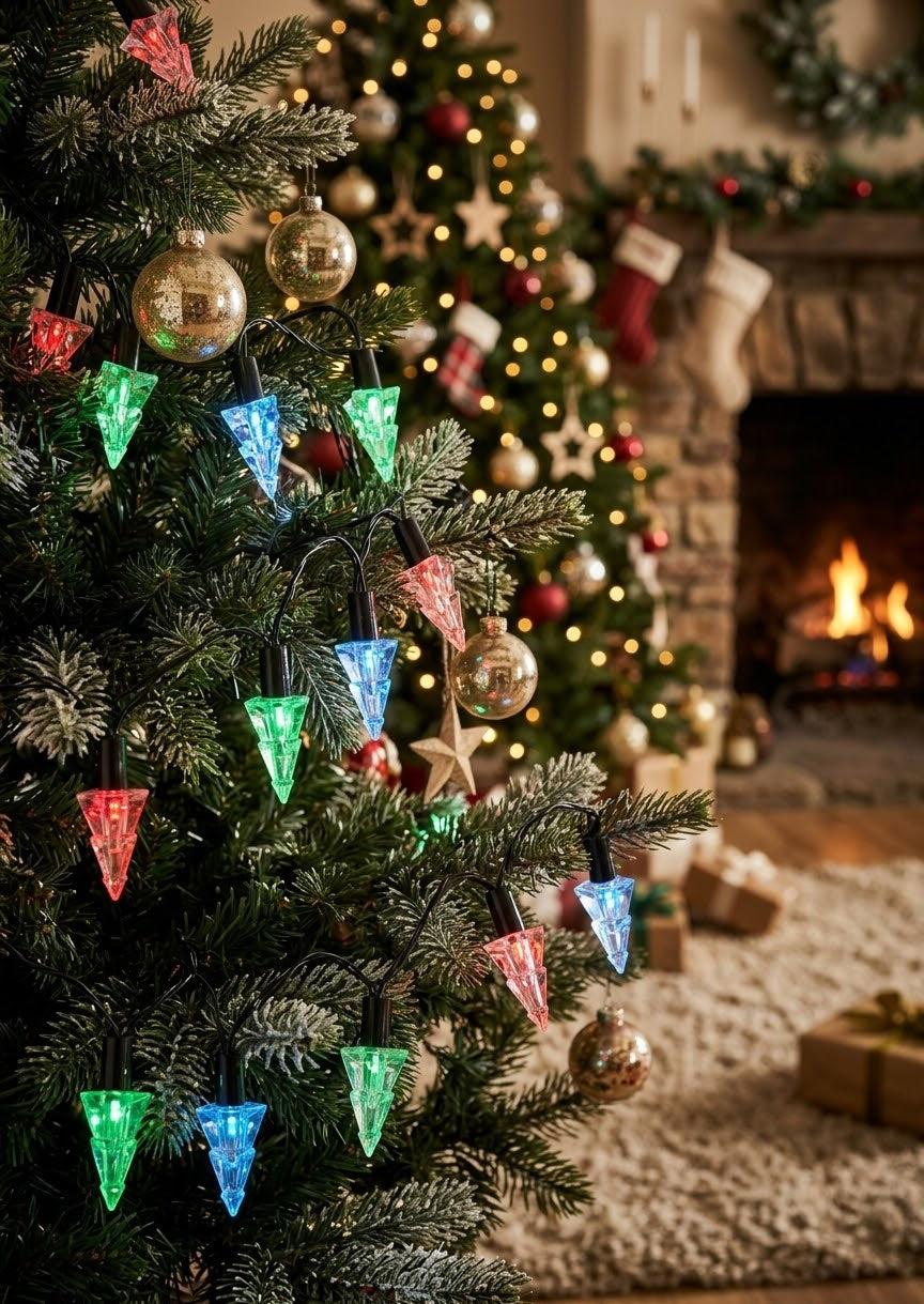 5m Christmas Multi Coloured LED Waterproof Tree Lights