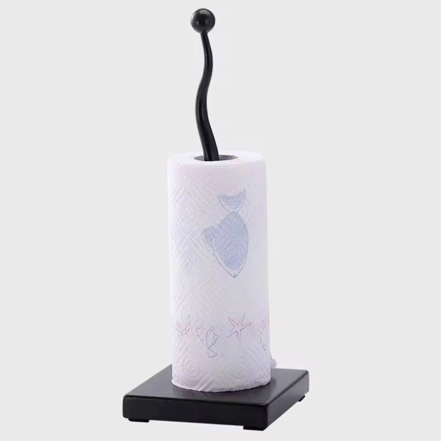 Black kitchen paper towel holder
