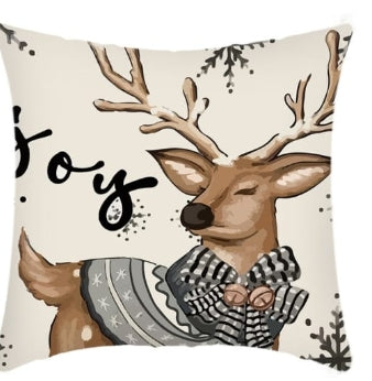 2pcs Christmas  Linen Throw pillow cases