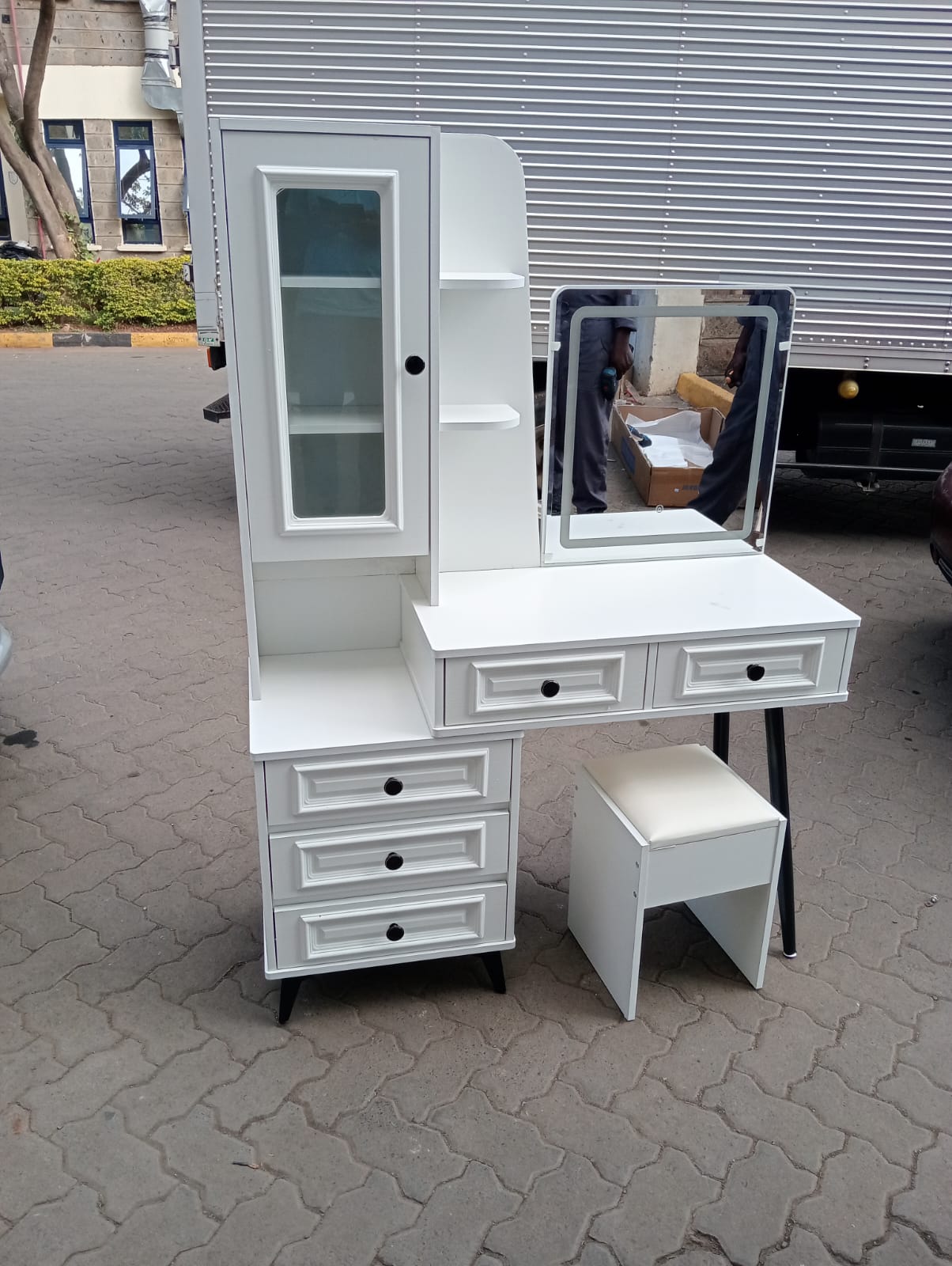 White Dressing Table Vanity Set