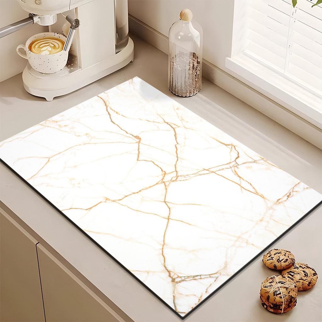 Absorbent dish drying mat
