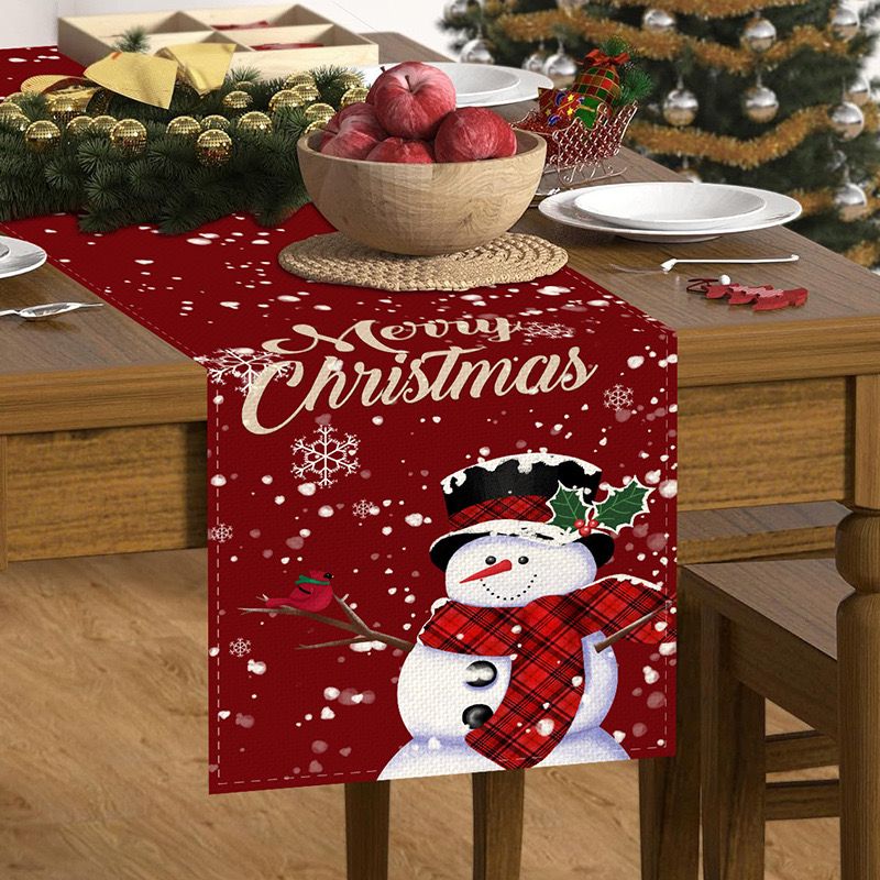 Christmas linen table runners