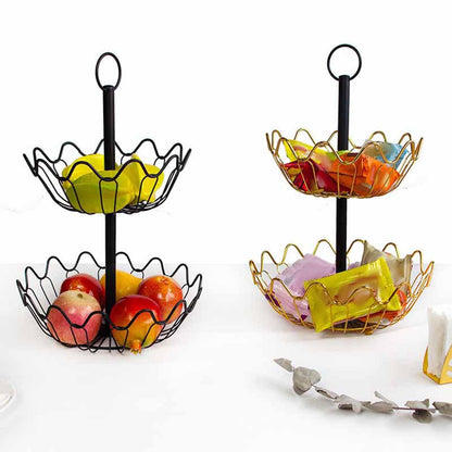 2 tier fruit basket holder