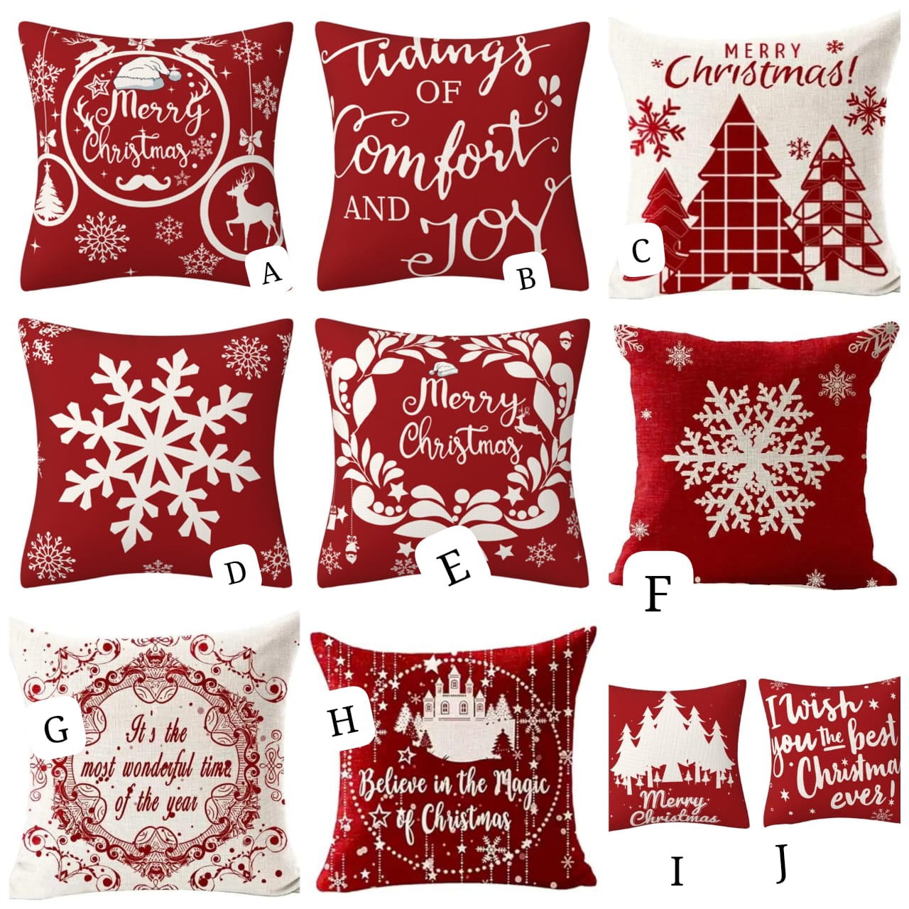 2Pc Christmas Throw Pillow Covers Christmas Decor