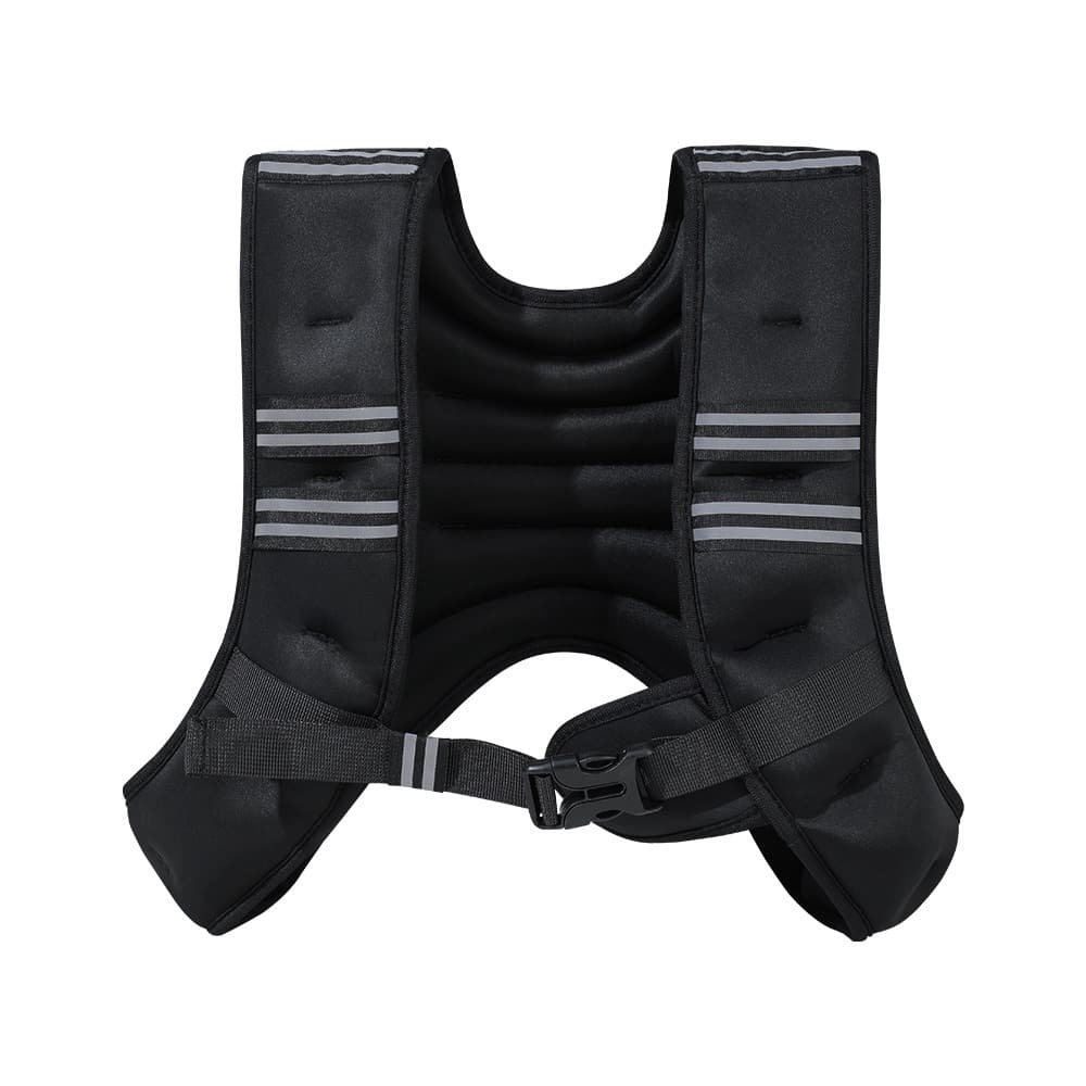 6 lbs Black Weighted Vest with Reflective Stripe