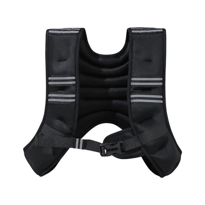 6 lbs Black Weighted Vest with Reflective Stripe