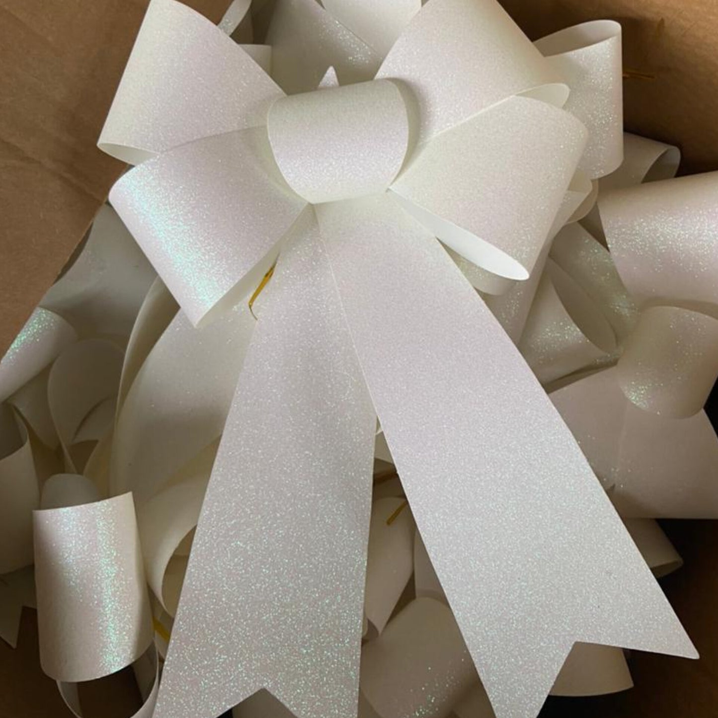 Set of 3 Christmas Tree Ribbons Glittering Christmas Tree Decor Bows