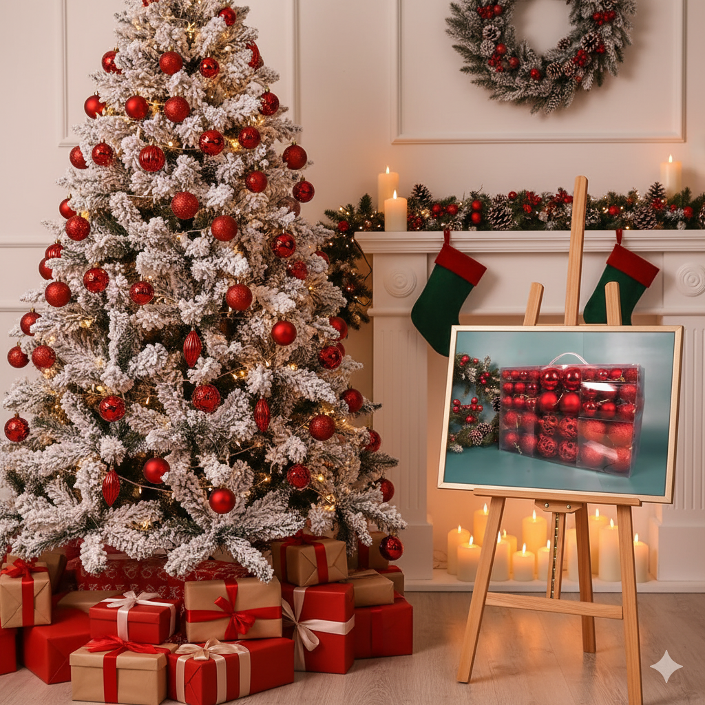 100 Christmas balls