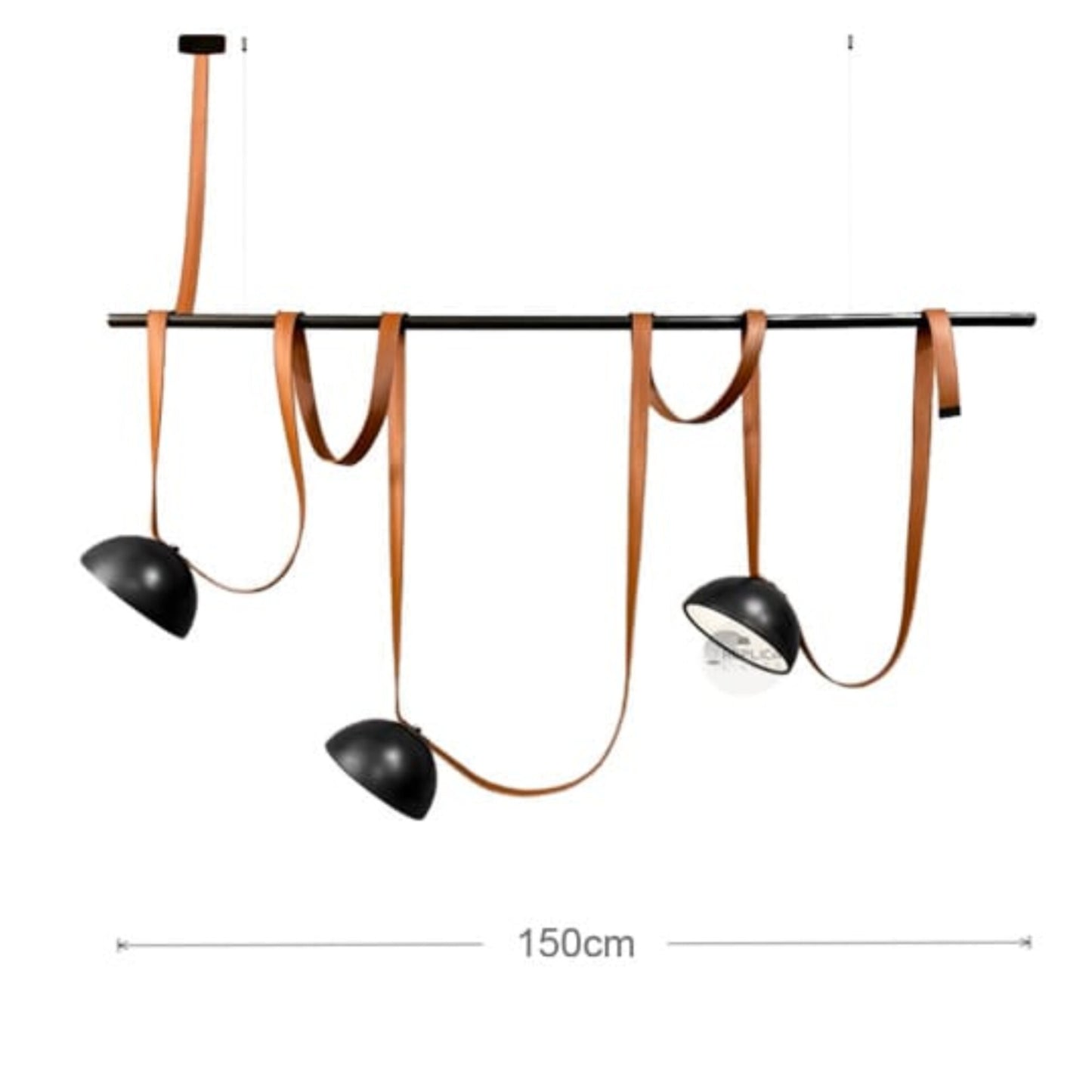 Adjustable Three-Light  Strap Pendant Chandelier