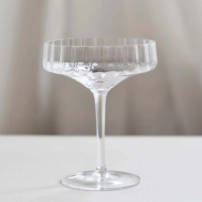 6Pcs Ribbed Cocktail Glass Set