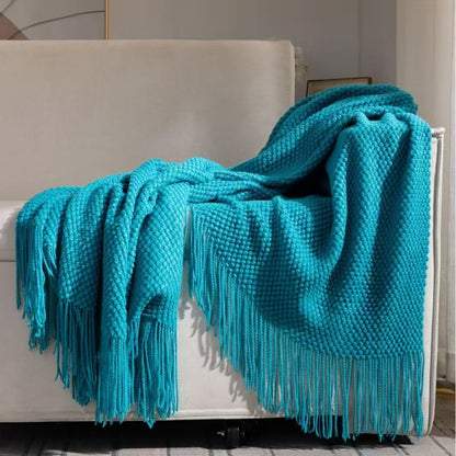 Knitted fleece blankets