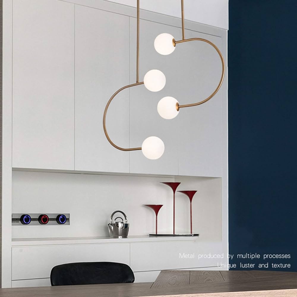 Modern hanging light with 4 bulbs