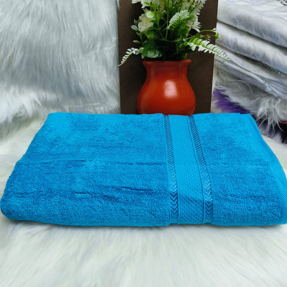 Coloured bathroom towels