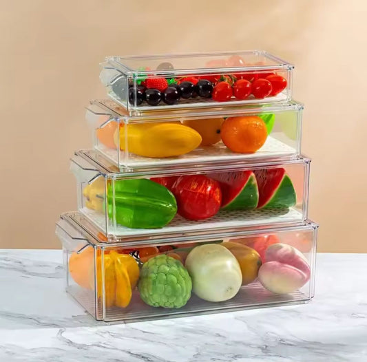 4pcs Acrylic fridge organizer