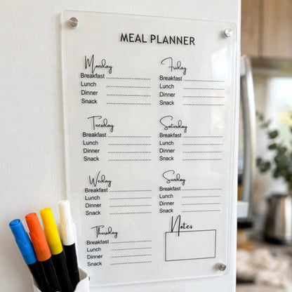 Acrylic Meal Planner Board