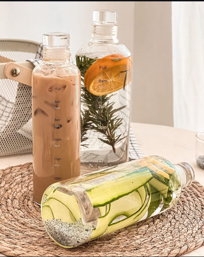 Glass juice milk  bottles