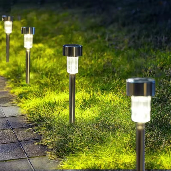 12pc Decorative Solar Garden Pathway Lawn Lights Gha