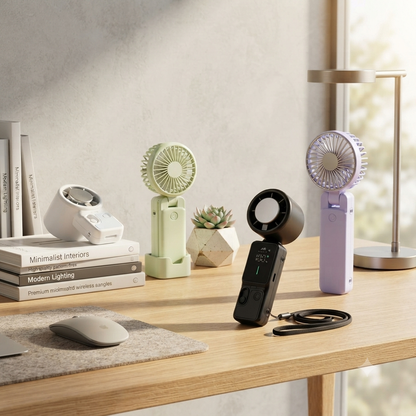 Foldable Digital Ice Cooling Mini Handheld Fan H10