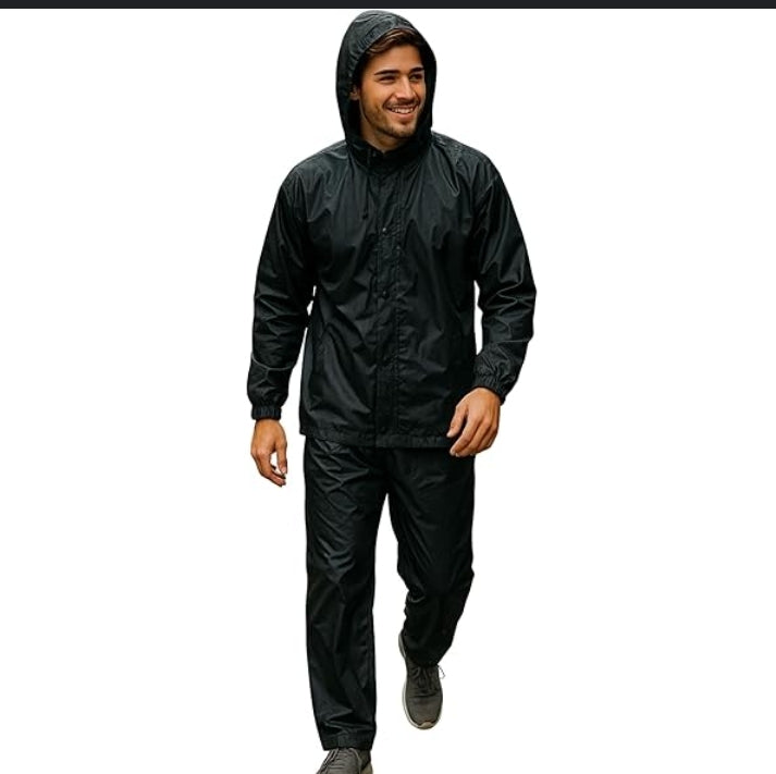 2 Piece Waterproof Rain Suit Jacket and Trousers Set